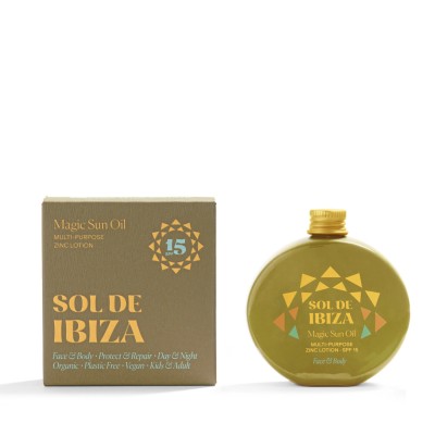 Sol De Ibiza MAGIC SUN OIL Magiškas saulės aliejus veidui ir kūnui su SPF 15