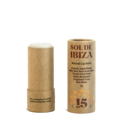 Sol De Ibiza NATURAL LIP BALM Apsauginis lūpų balzamas su SPF 15, 5 g.