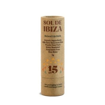 Sol De Ibiza NATURAL LIP BALM Apsauginis lūpų balzamas su SPF 15, 5 g.