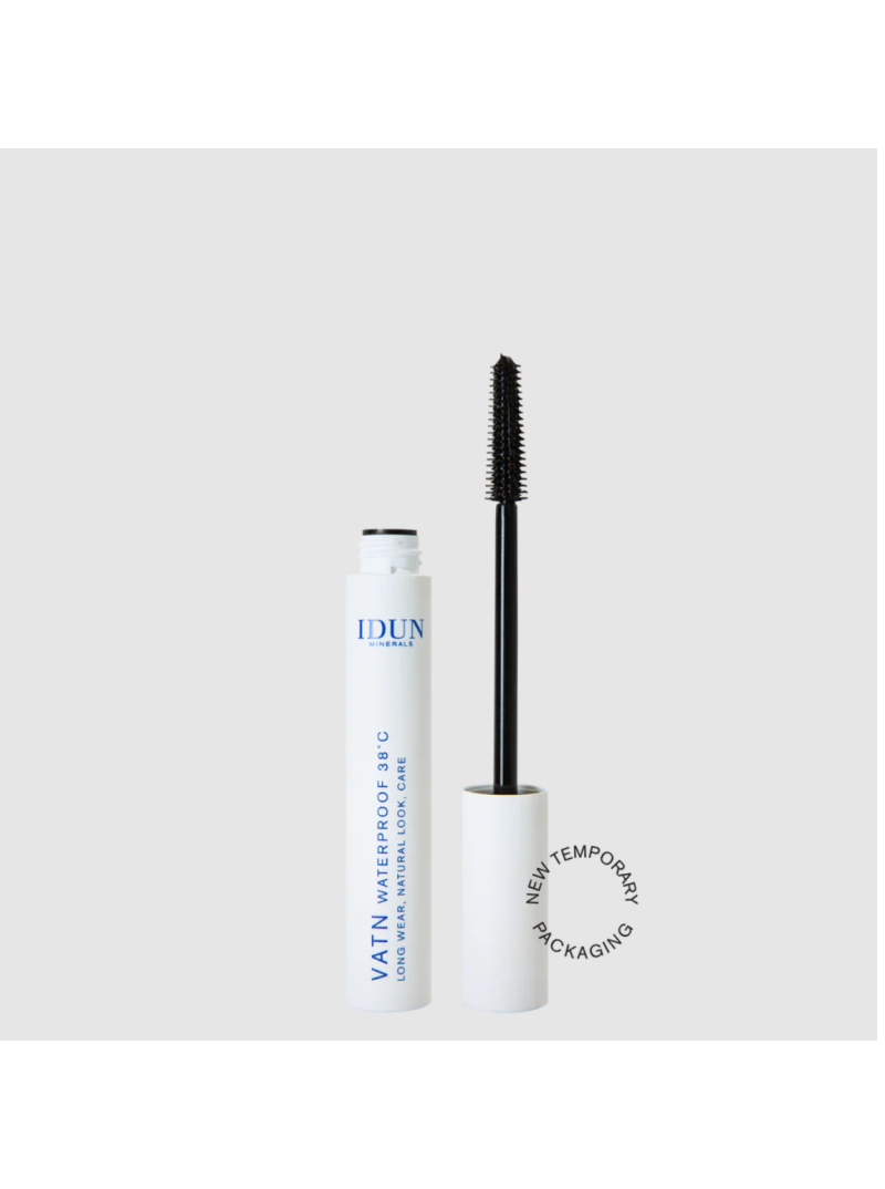 Idun Minerals MASCARA VATN WATERPROOF 38°C Vandeniui atsparus blakstienų tušas, 10 ml.