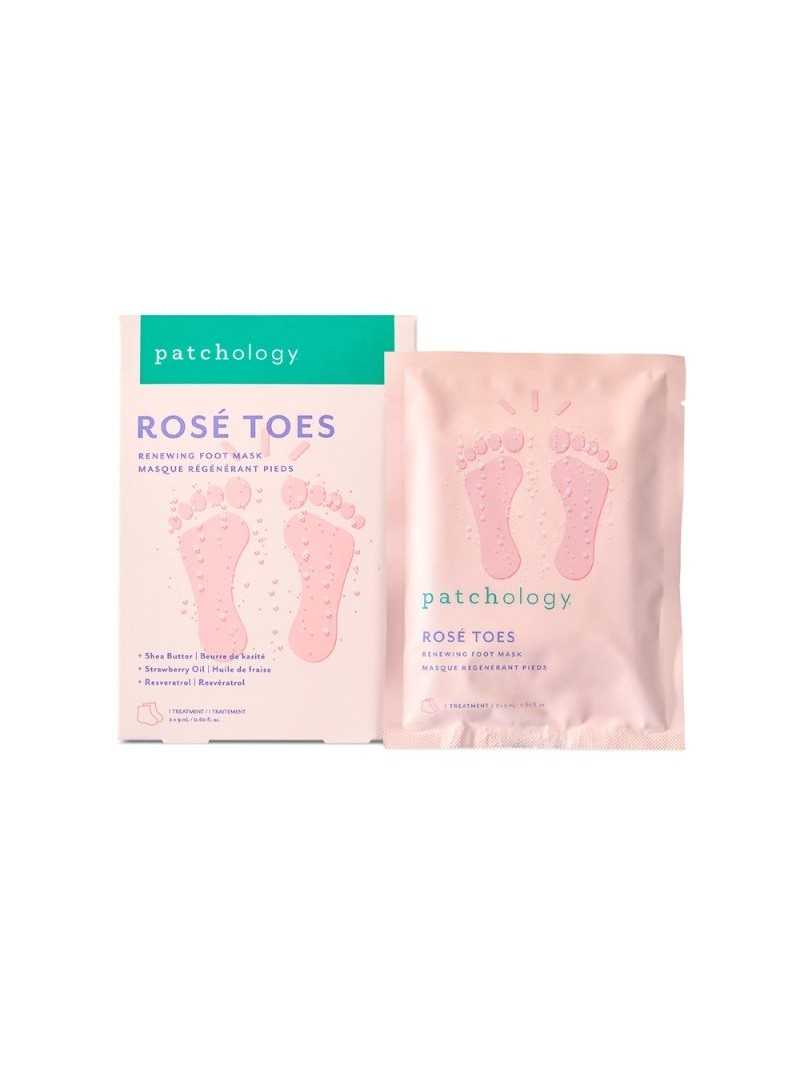 Patchology Renewing Foot Mask Rosé Toes atnaujinanti pėdų kaukė, 1 pora