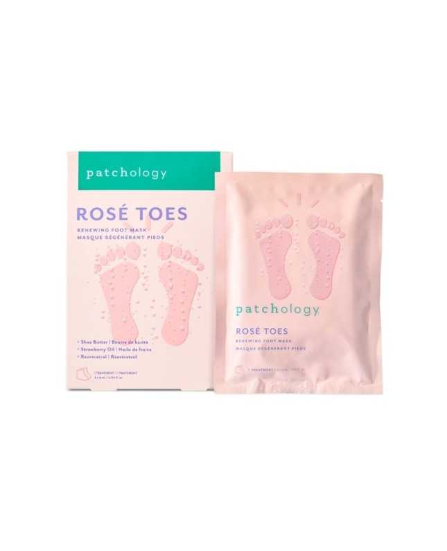 Patchology Renewing Foot Mask Rosé Toes atnaujinanti pėdų kaukė, 1 pora