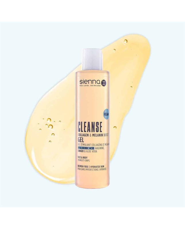 Sienna-X CLEANSE COLLAGEN & MELANIN BOOSTING GEL Drėkinantis kūno prausiklis, 200 ml.