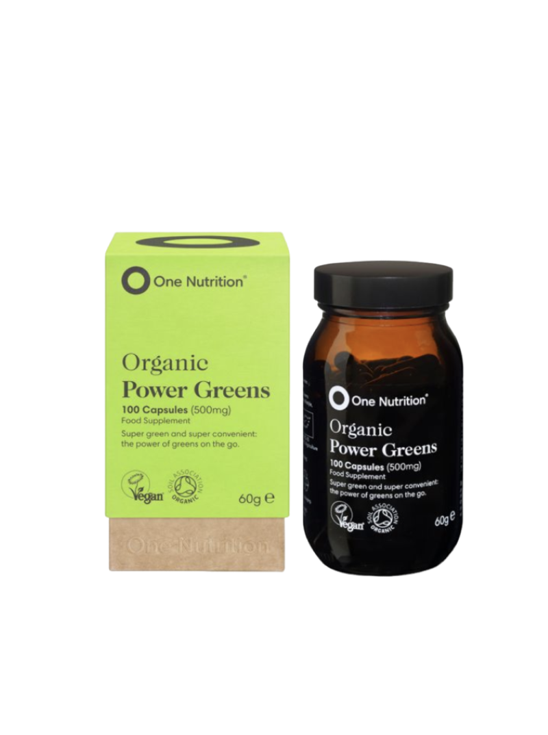 One Nutrition Organic Power Greens ekologiški žalumynai, 100kaps.