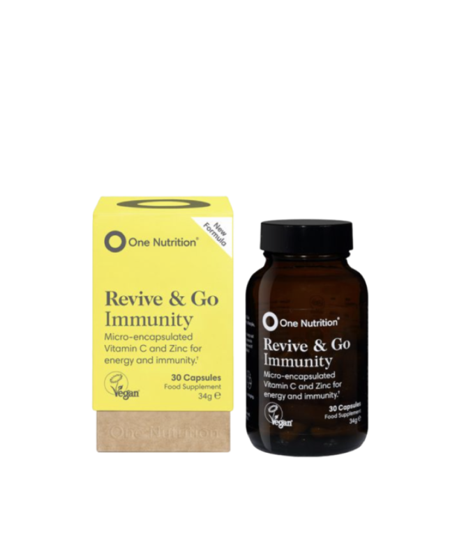 One Nutrition Revive & Go Immunity vitaminas C ir cinkas, 30 kaps.