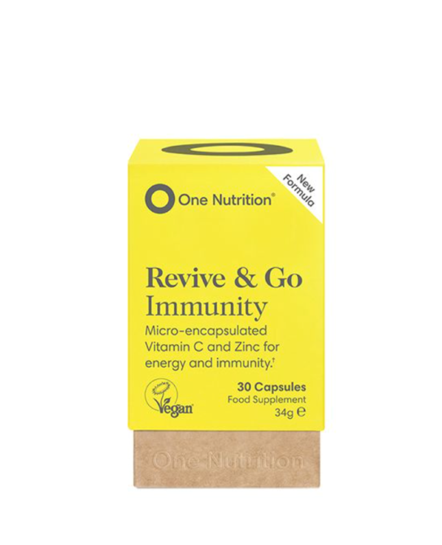 One Nutrition Revive & Go Immunity vitaminas C ir cinkas, 30 kaps.