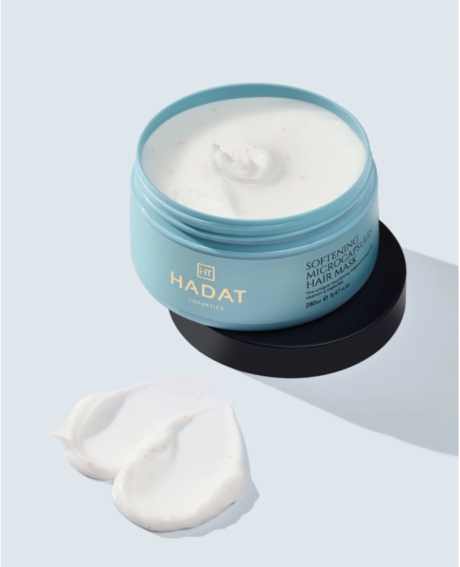 Hadat SOFTENING MICROCAPSULE HAIR MASK Glotninanti, maitinamoji kaukė 300 ml.