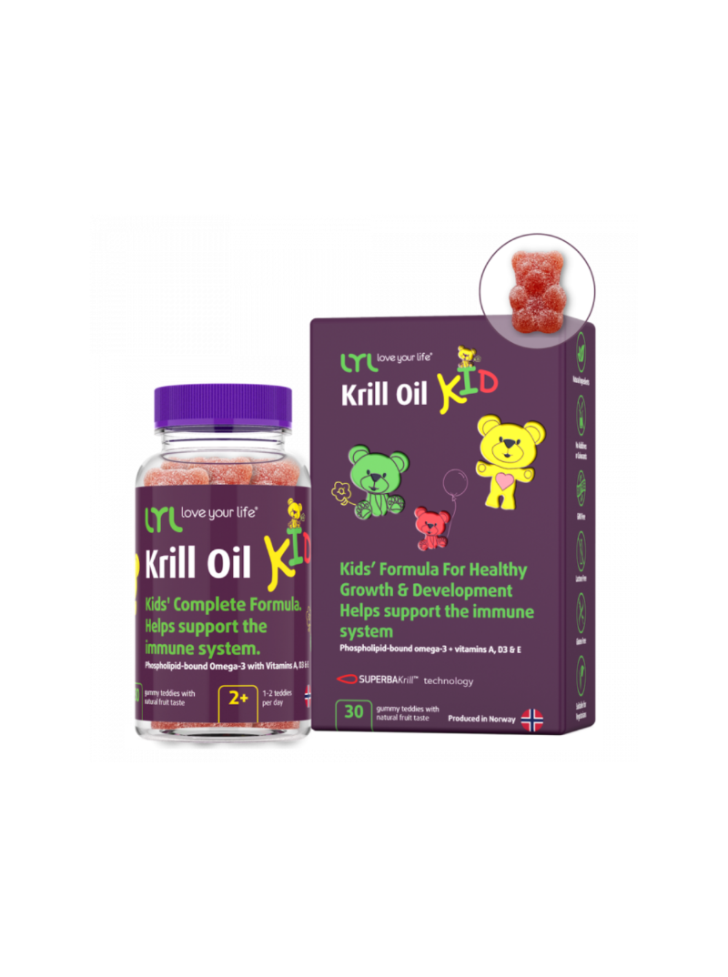 Guminukai vaikams su Omega3 ir vitaminais LYL Krill Oil KID