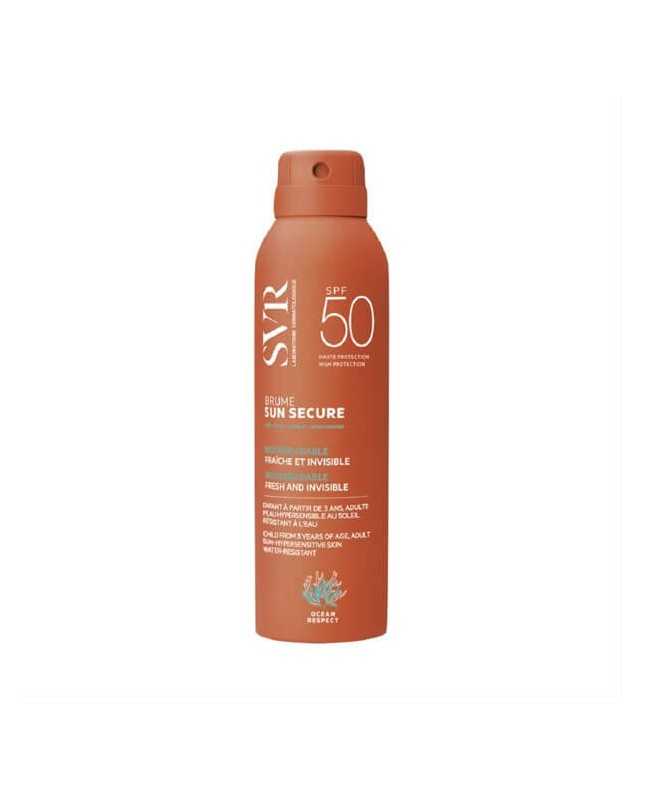 SVR SUN SECURE BRUME, purškiamas balzamas nuo saulės veidui ir kūnui, SPF50+, 200 ml