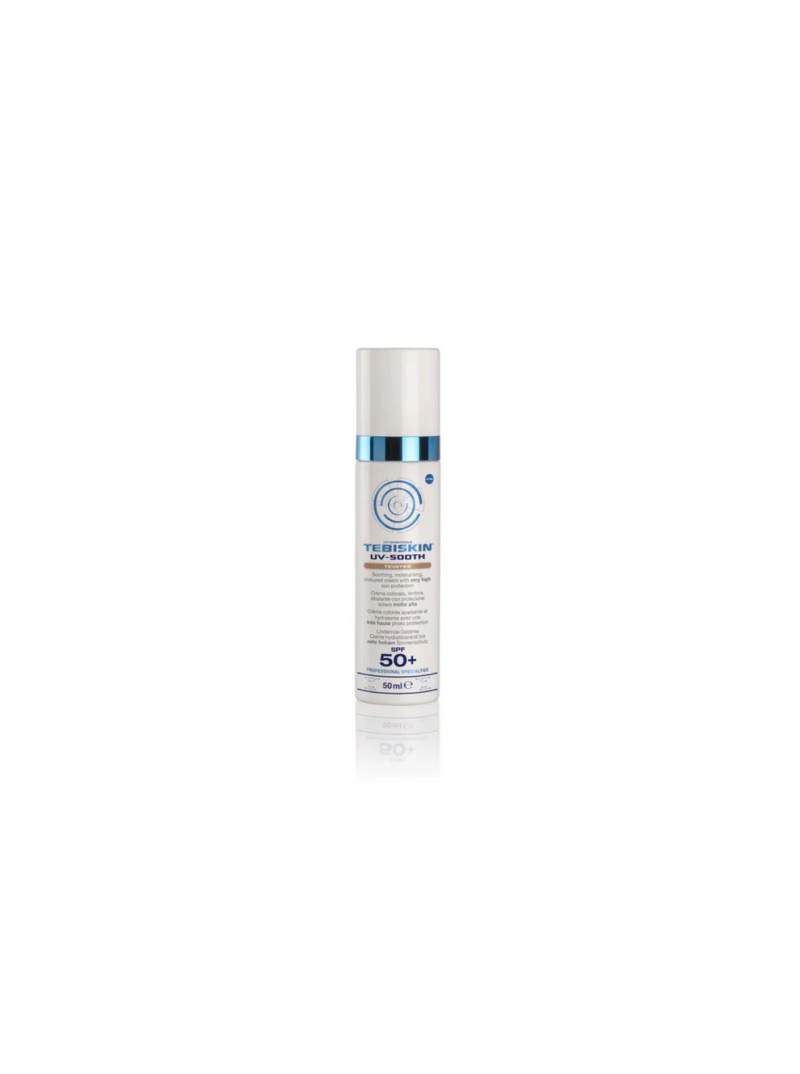 Tebiskin UV-SOOTH TEINTEE SPF 50+ Tonuojantis kremas,50 ml.