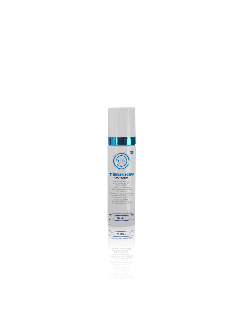 Tebiskin UV-OSK SPF 30 Apsauginis kremas nuo saulės riebiai odai, linkusiai į aknę,50 ml.