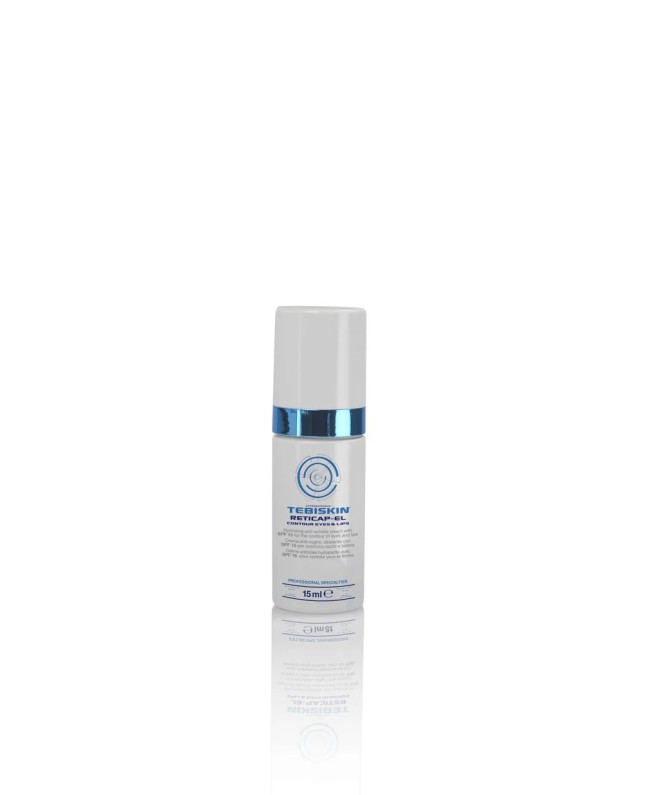 Tebiskin RETICAP-EL SPF 15 Kremas nuo raukšlių, kovojantis su senėjimo požymiais akių ir lūpų srityje, 15 ml.