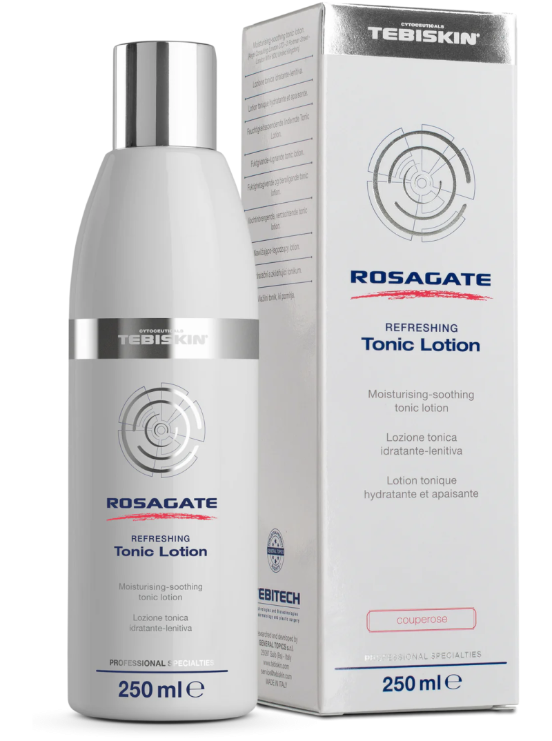 Tebiskin ROSAGATE REFRESHING Tonic Lotion Drėkinamasis-raminamasis tonizuojantis losjonas, 250 ml.