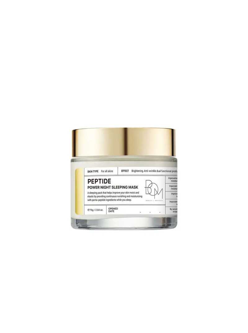 BOM Peptide Power night sleeping mask - naktinė veido kaukė, 75g