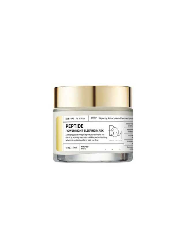 BOM Peptide Power night sleeping mask - naktinė veido kaukė, 75g