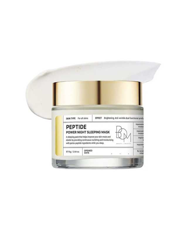 BOM Peptide Power night sleeping mask - naktinė veido kaukė, 75g