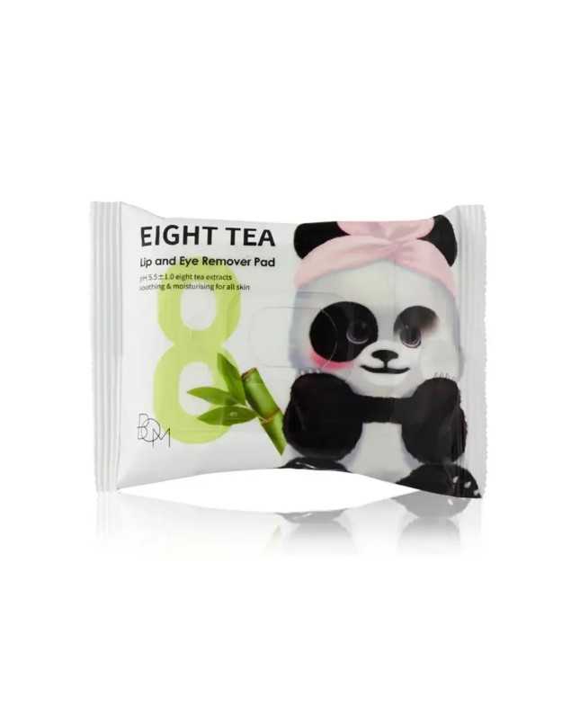 BOM Eight Tea Lip and Eye Remover Pad - valomieji diskeliai, 30vnt