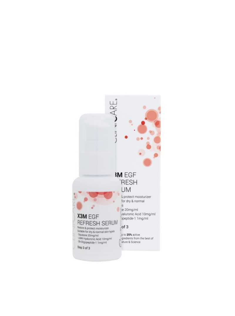 Clinicare X3M EGF REFRESH SERUM MOISTURIZER gaivinantis ir drėkinantis serumas, 50 ml.