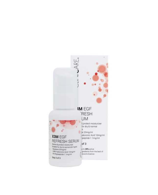 Clinicare X3M EGF REFRESH SERUM MOISTURIZER gaivinantis ir drėkinantis serumas, 50 ml.